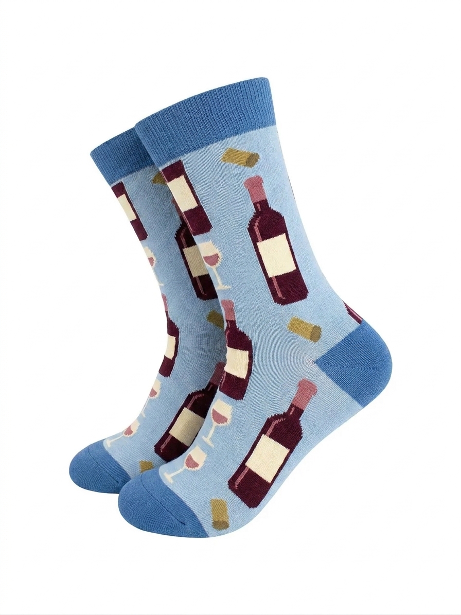 Premium knitted wine bottle sock product photograph